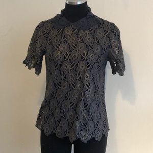 Lacy short sleeve top